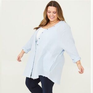 Light blue buttondown top